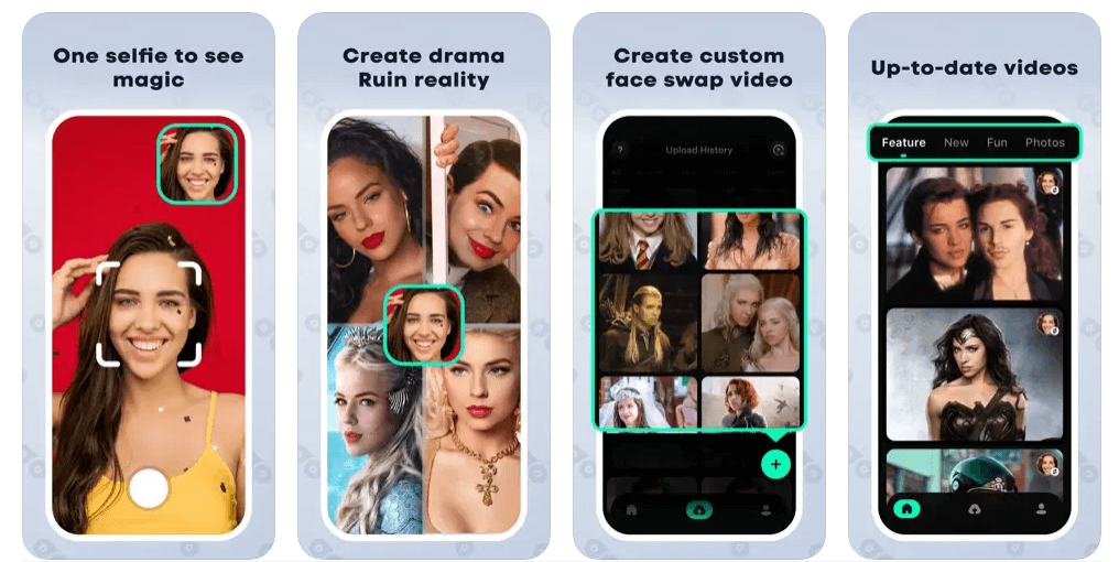 As capturas de tela do App Facemagic da Apple App Store