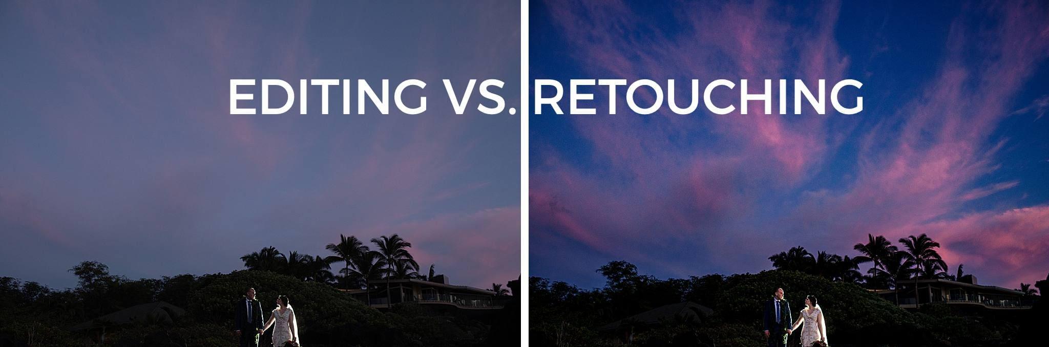the difference between photo editing and retouching