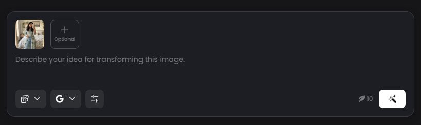 the image of fotor ui that shows the process of uploading a reference image