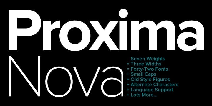 the proxima nova font