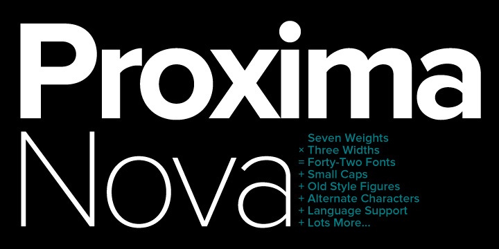 the proxima nova font