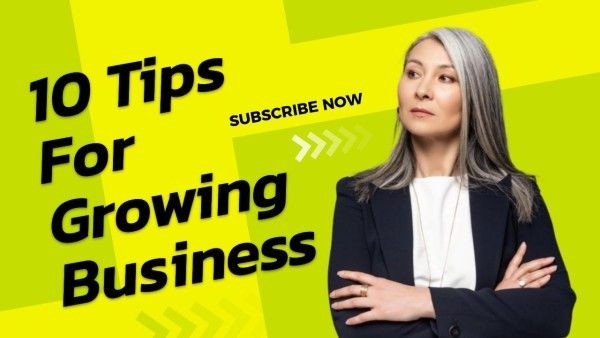 Yellow And Green Business Growing Tips Youtube Thumbnail
