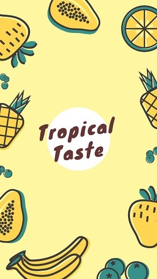 tropical fruit cute lock screen wallpaper