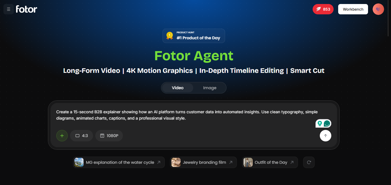 type a motion graphics idea of a b2b explainer video