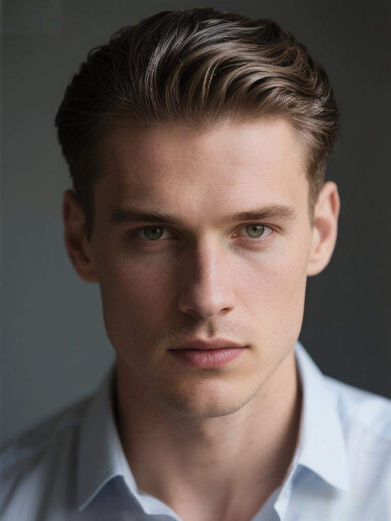 un homme professionnel avec une coupe de cheveux homme tendance Slick back