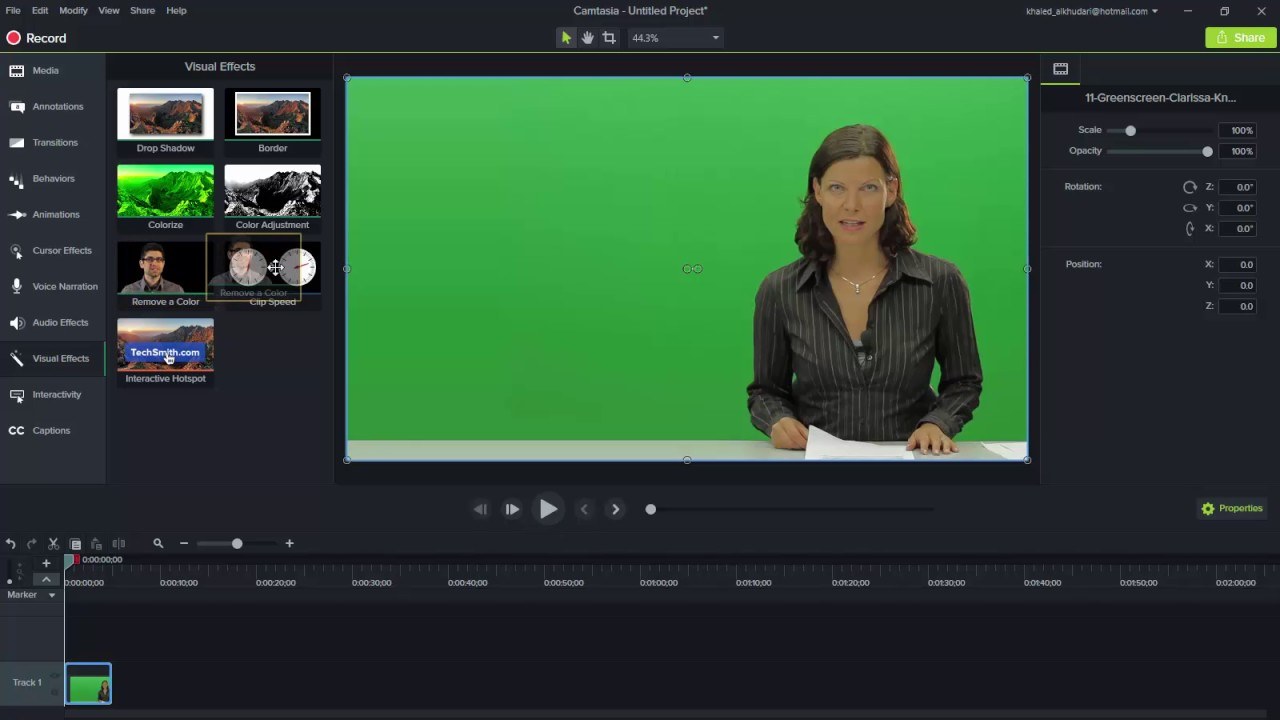 video background remover of camtasia