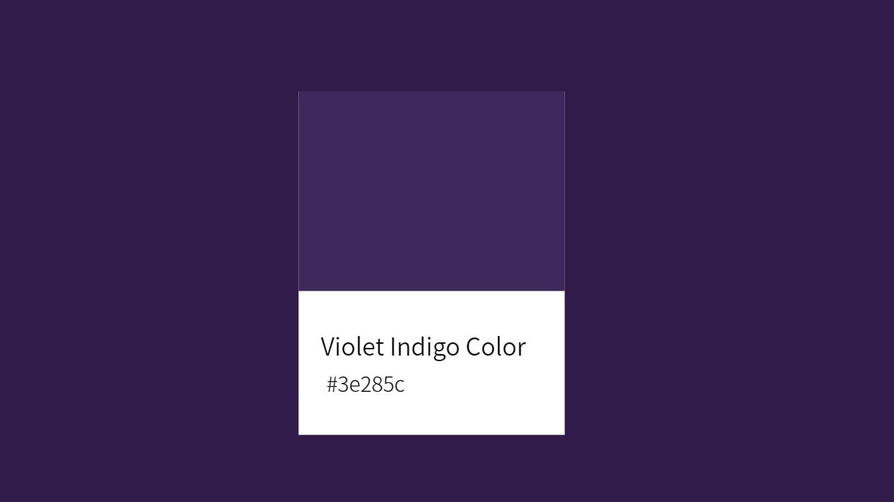 violet indigo color 3e285c