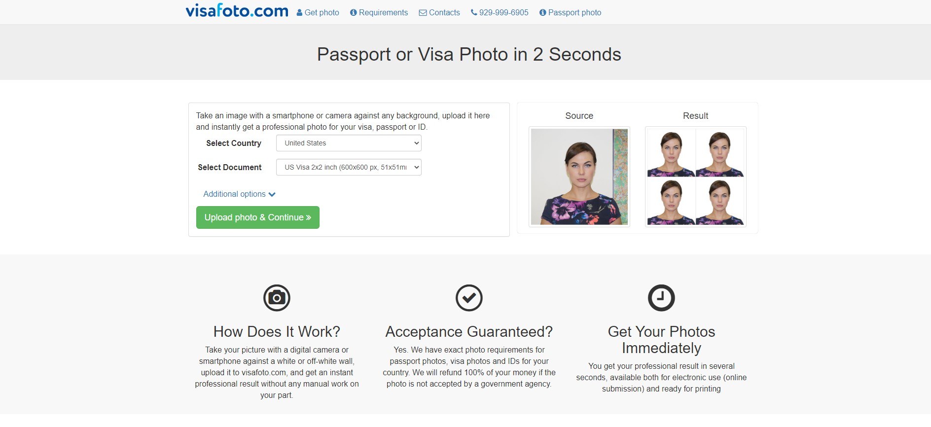 visafoto.com home page