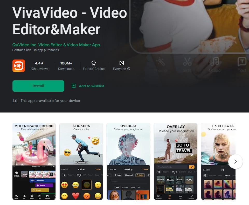 vivavideo video editing app