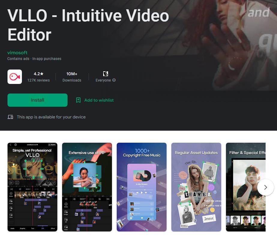 vllo video editing app