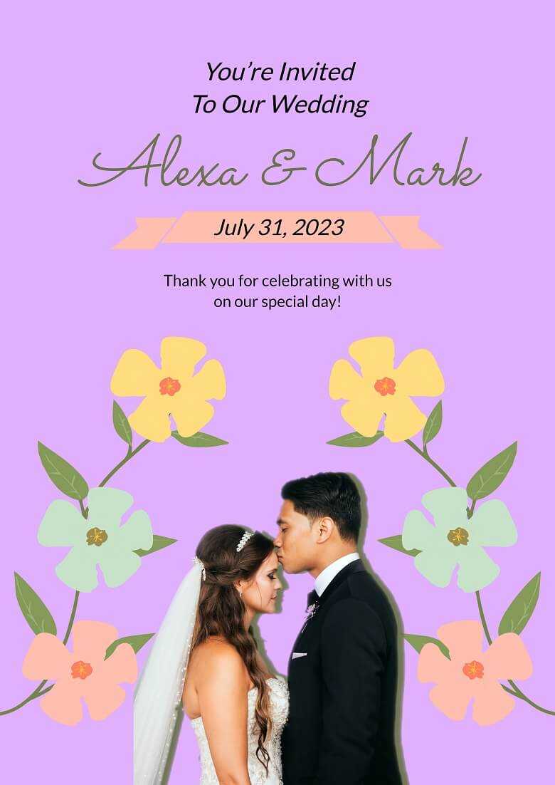 wedding poster using mauve color