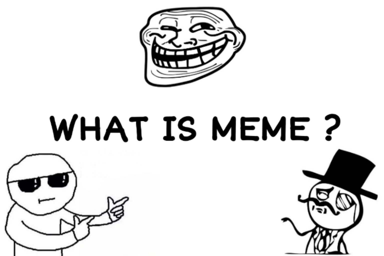 what is a meme with three cartoon character stickers