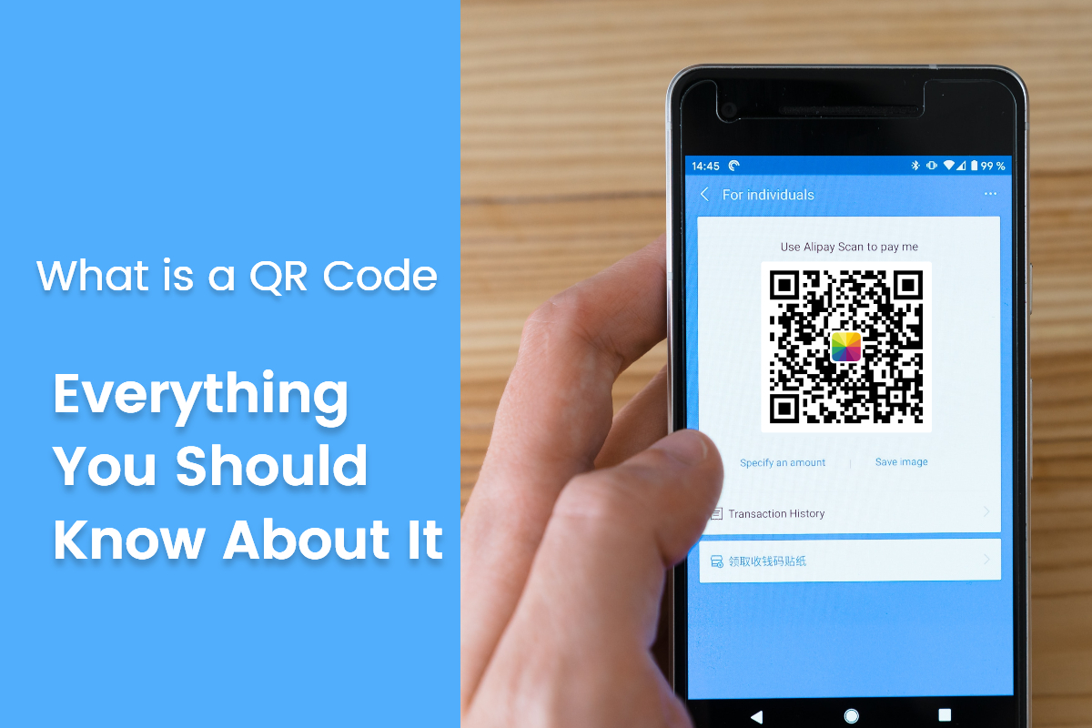 what is a qr code banner with a qr code on phone