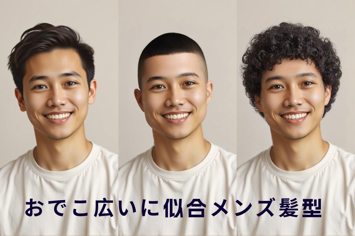 おでこ広い 髪型 メンズ
