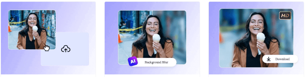 wie macht man den Hintergrund des Urlaubsbilds unscharf