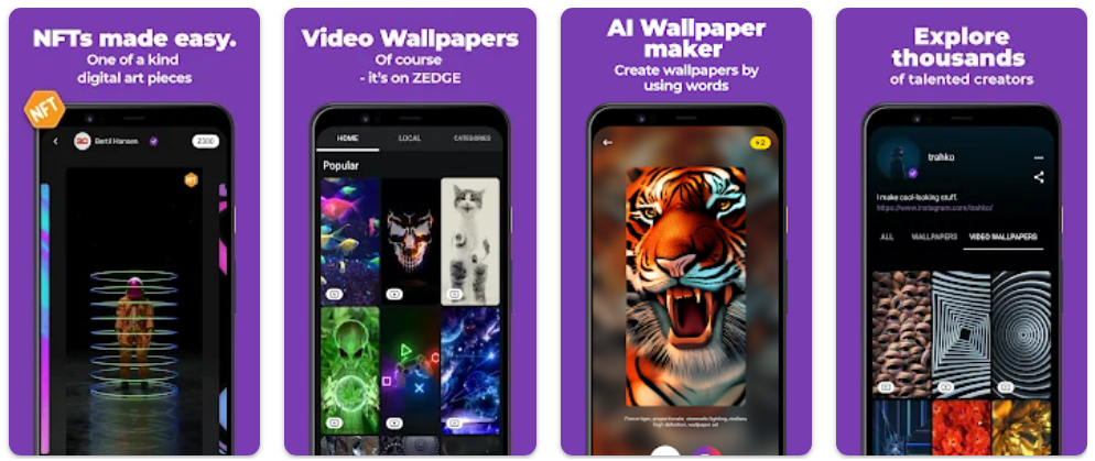 zedge wallpaper app overview