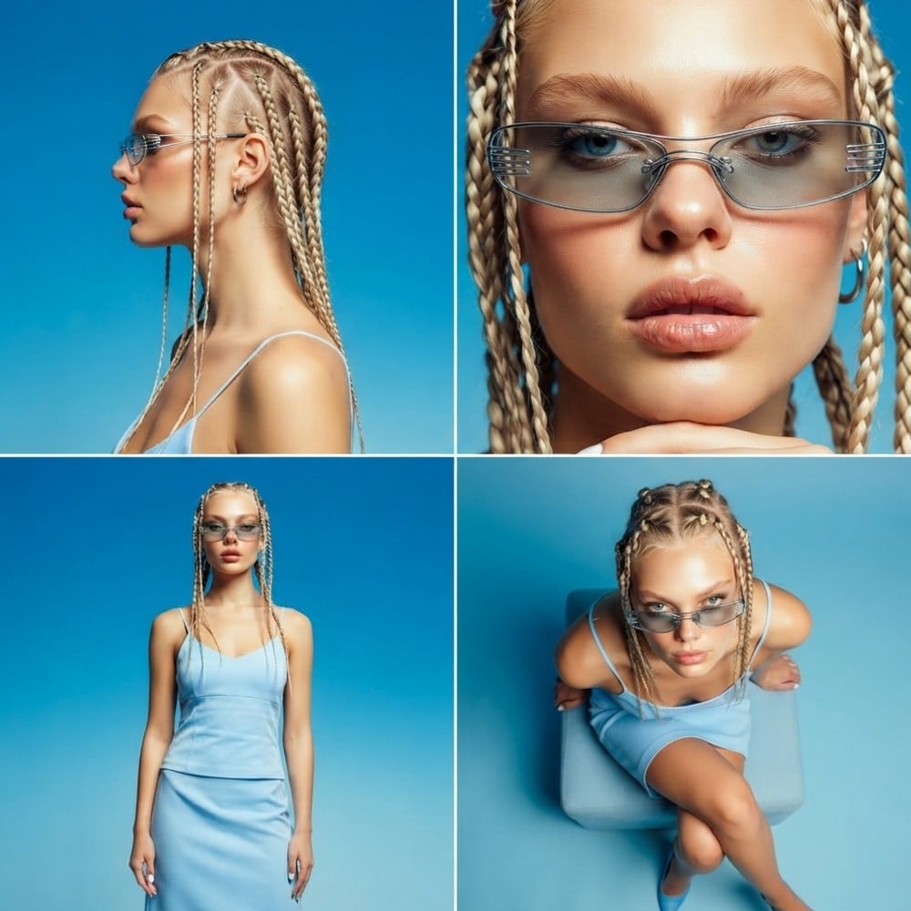 A multi angle model image generated by Nano Banana 2 Lite