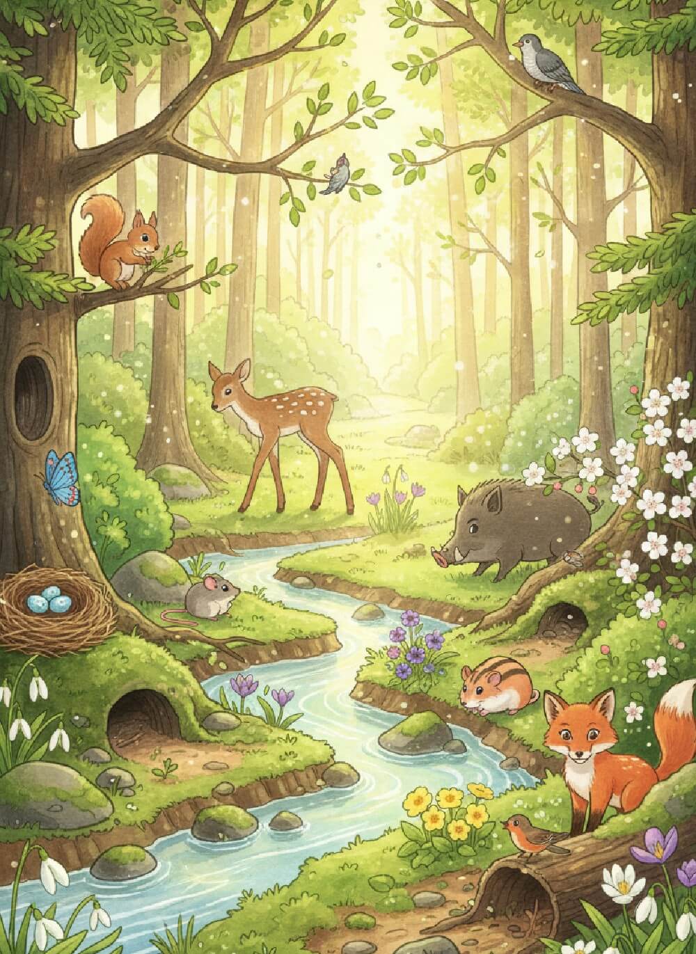 AI fairy tale book illustration sample generated by Fotor