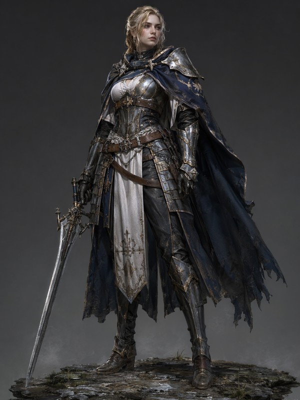 An AI female warrior created by Fotor AI human generator