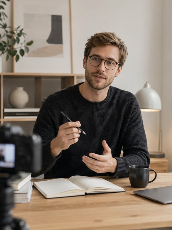 An AI knowledge sharing influencer generated by AI human generator