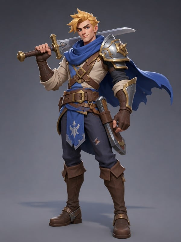 An AI male warrior created by Fotor AI human generator
