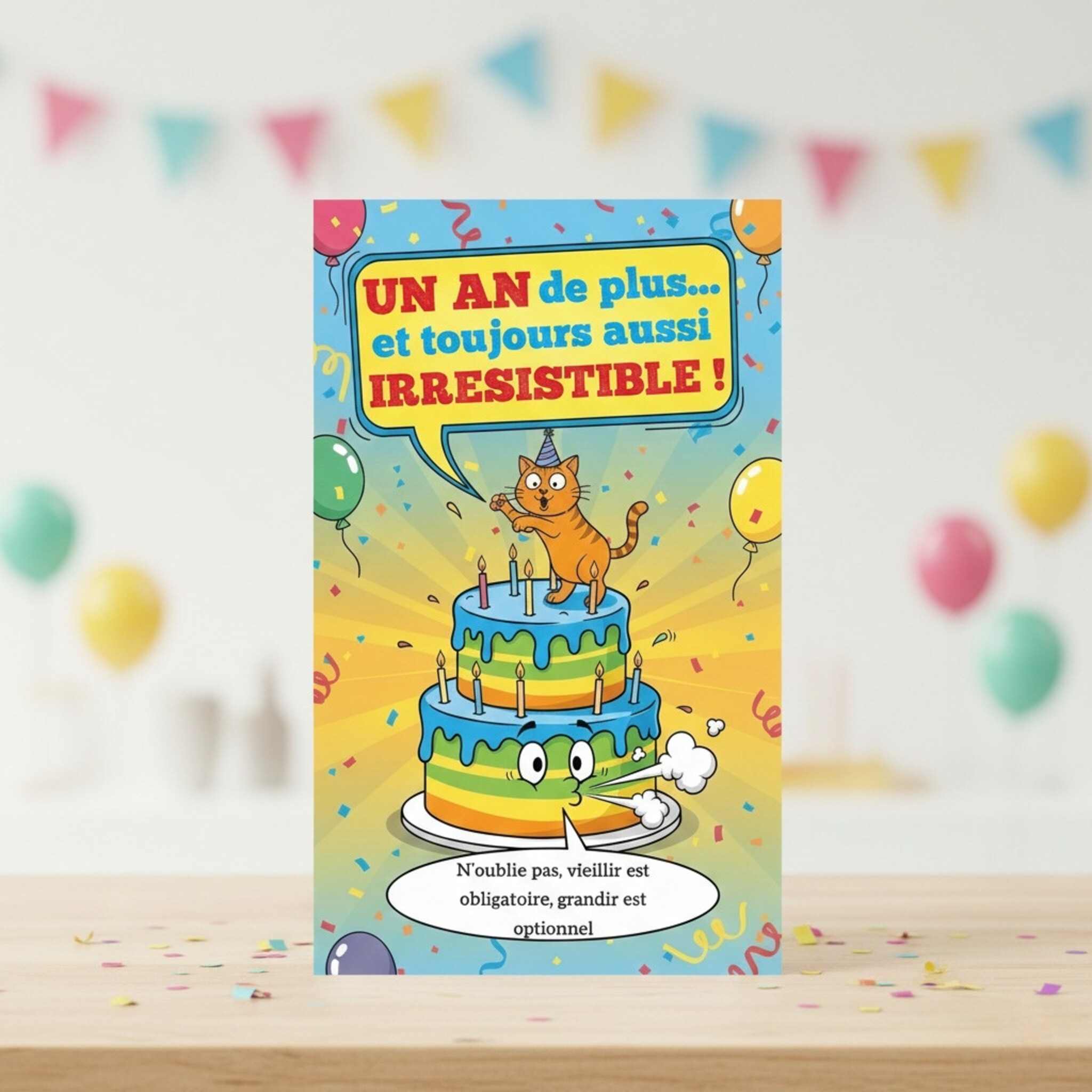 Carte danniversaire humoristique