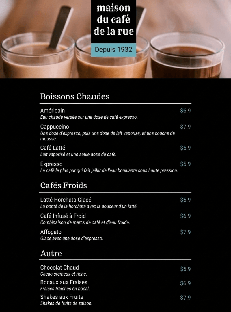 Créer un menu de café avec l IA 4
