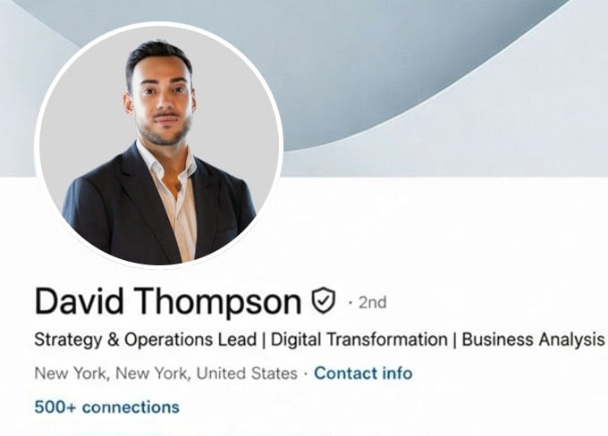 Professional Linked In profile photo created using Fotor image background remover with clean background replacement