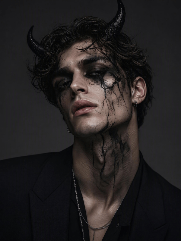 Style sombre et mystérieux créé avec un filtre photo de visage IA