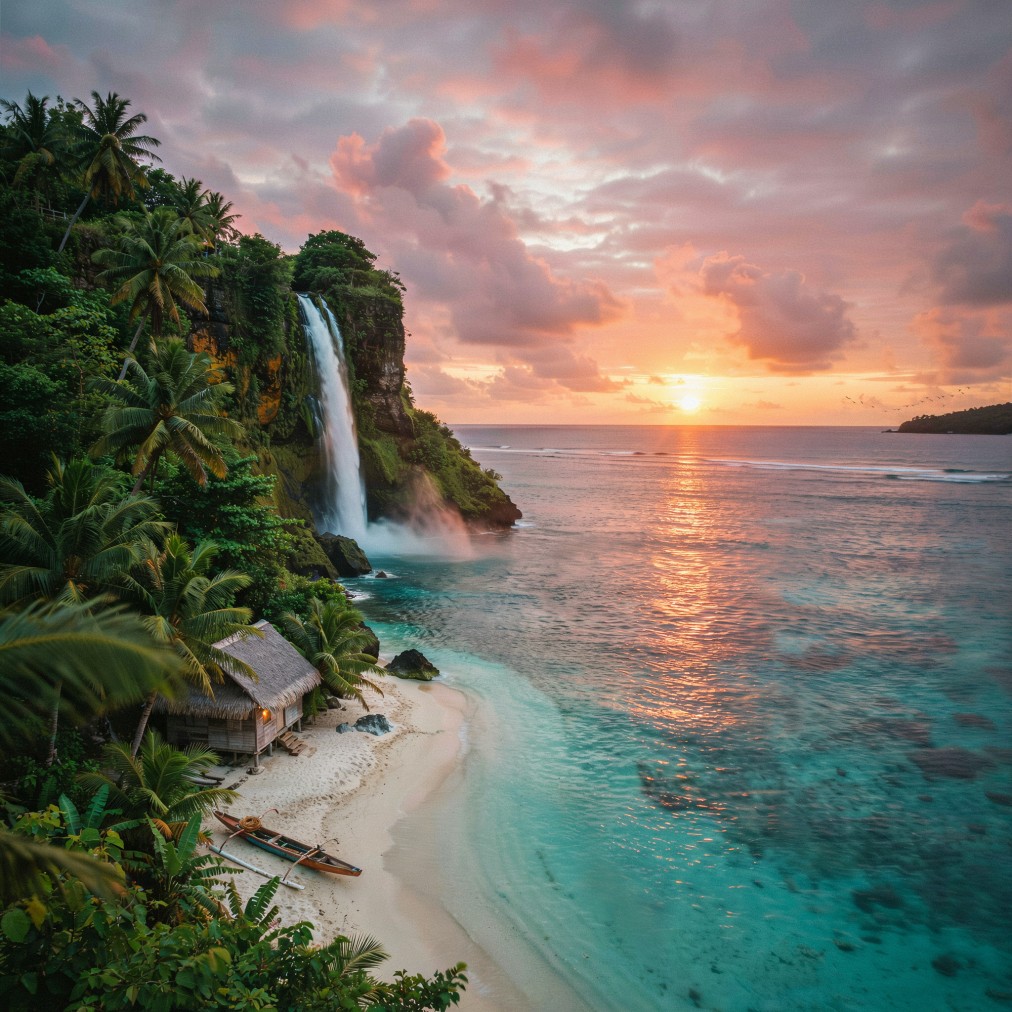 Use Flux2 to generate a stunning tropical landscape