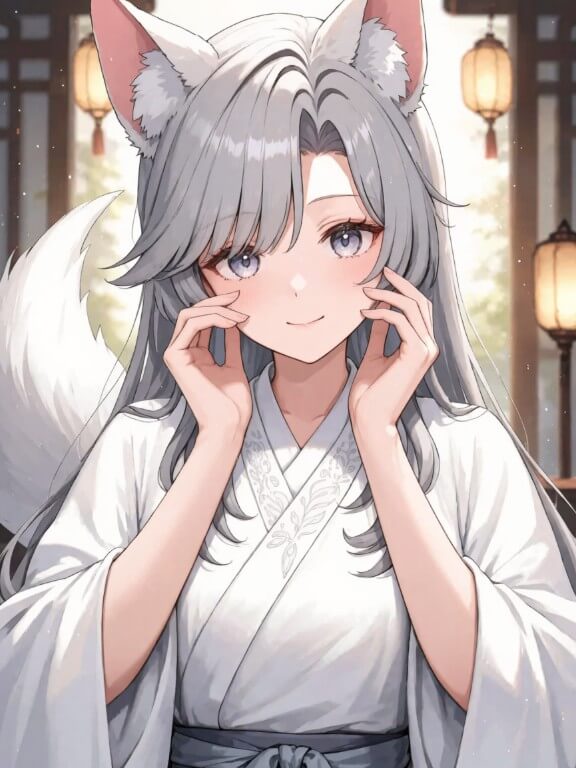 동물 귀를 가진 캐릭터(케모노미미) 애니메이션 이미지