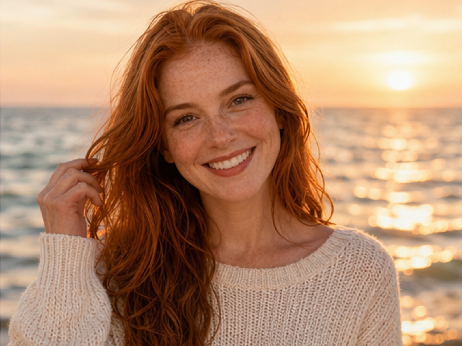A sunset girl in adult phase
