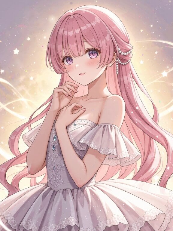 여성향 게임(오토메 게임) 스타일의 여성 애니메이션 이미지