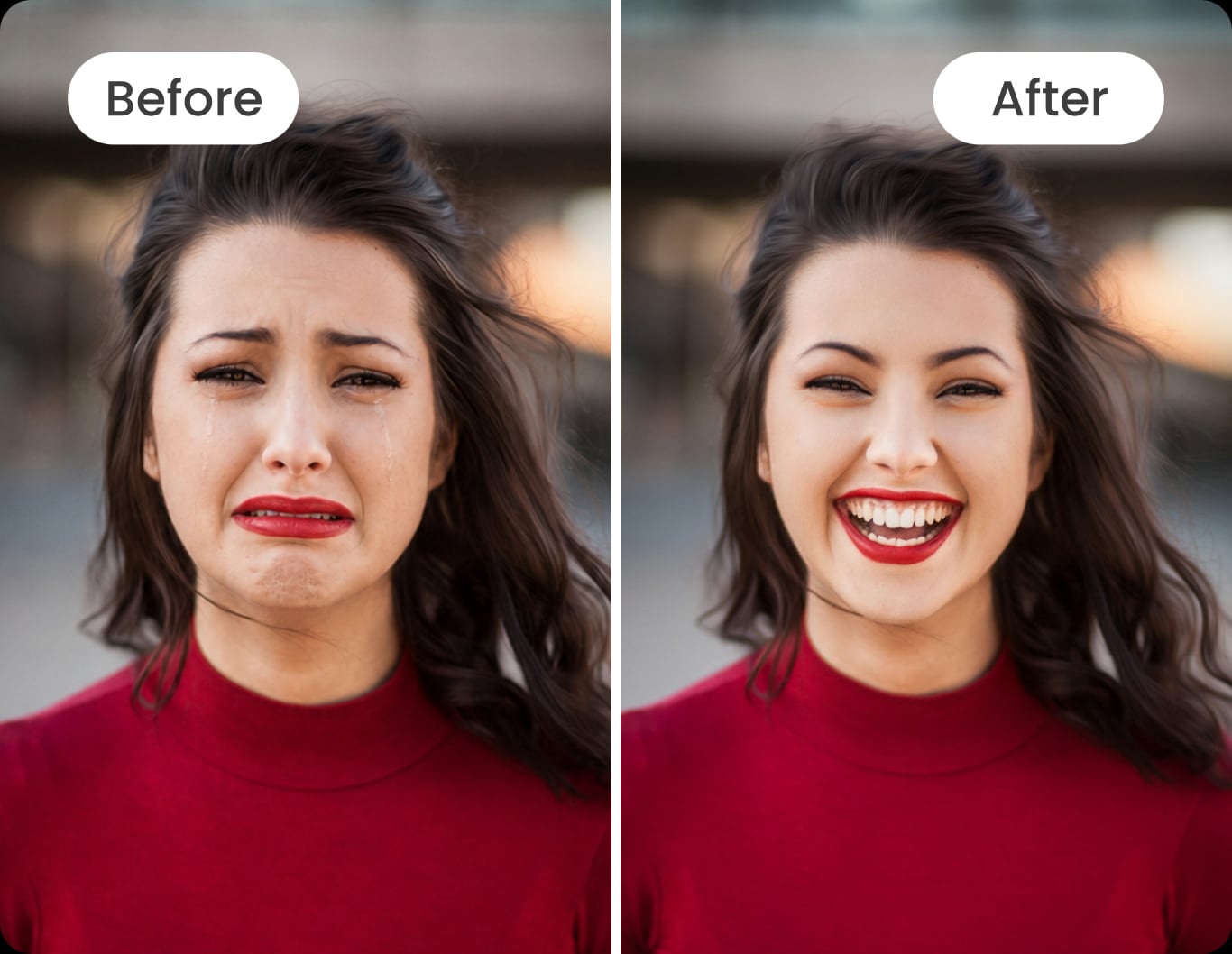 Change facial expression feature