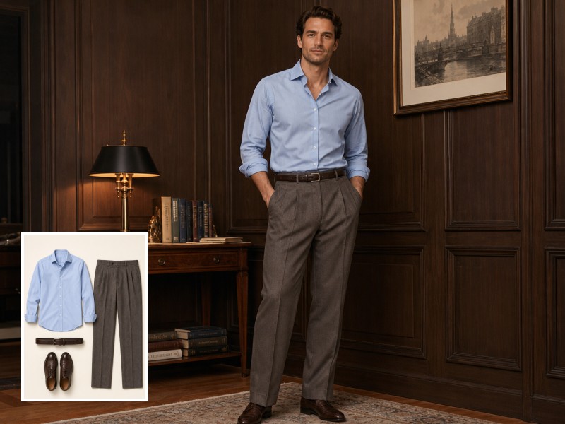 Change male clothes to formal suit