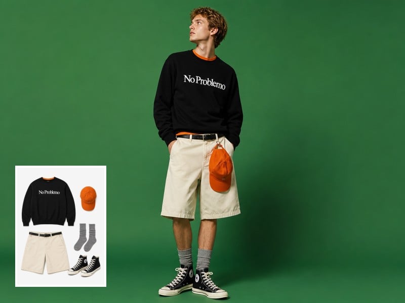 Change male clothes to streetwear