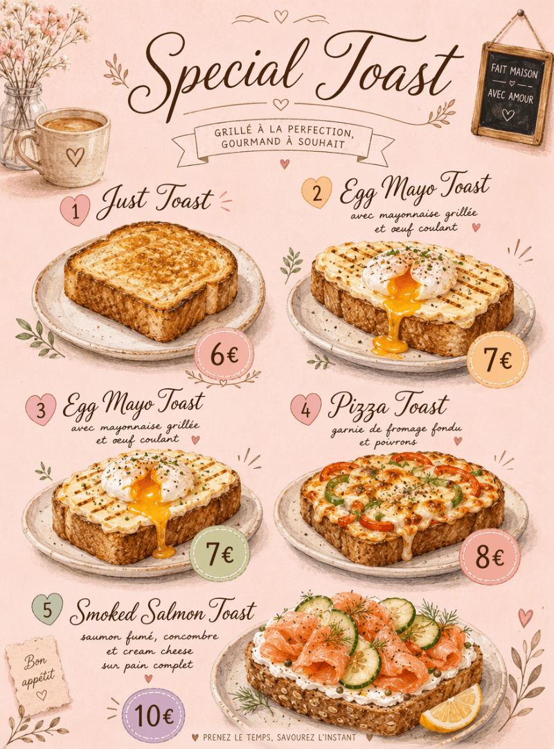 Créer son menu de boulangerie 3