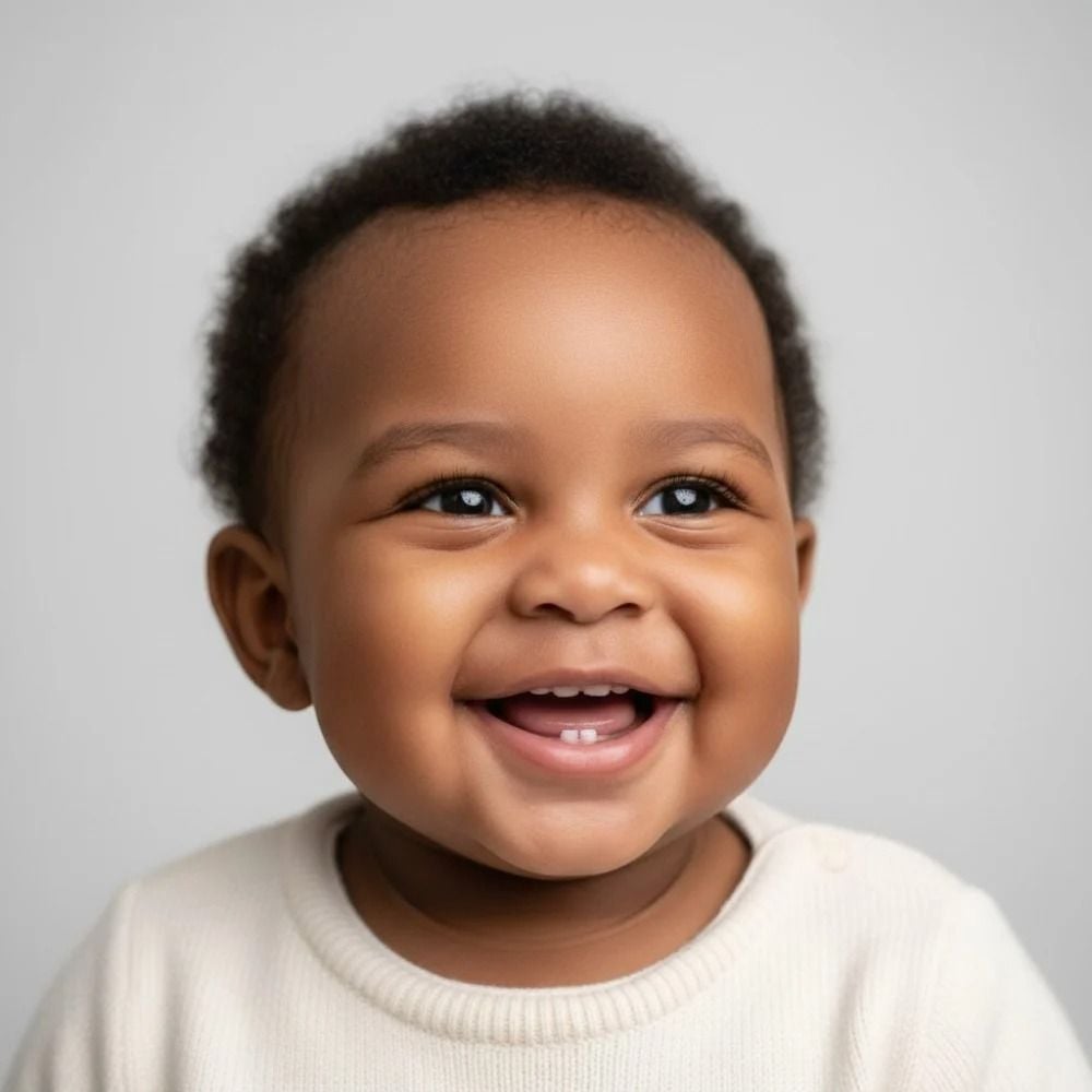 Ein baby mit schwarzer hautfarbe