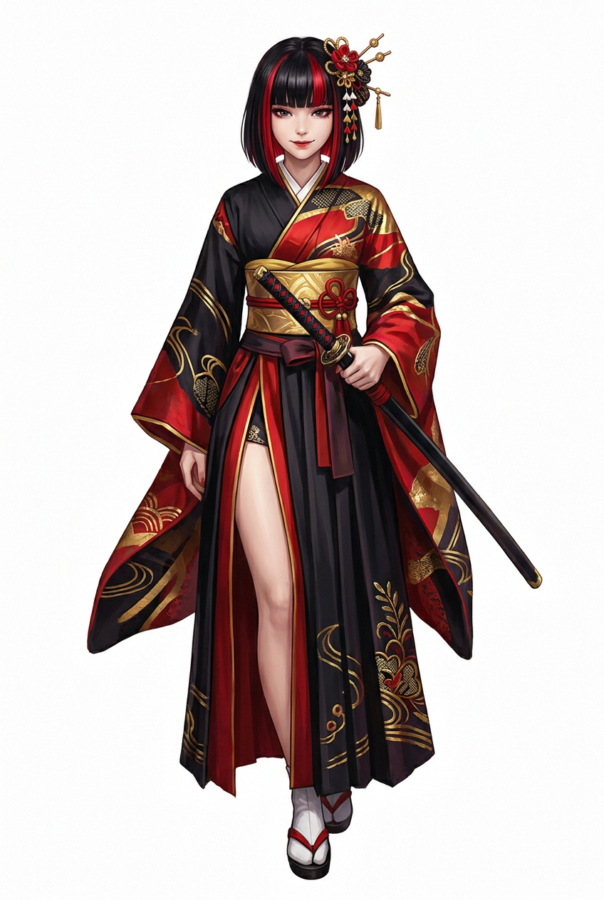 着物を着た女性