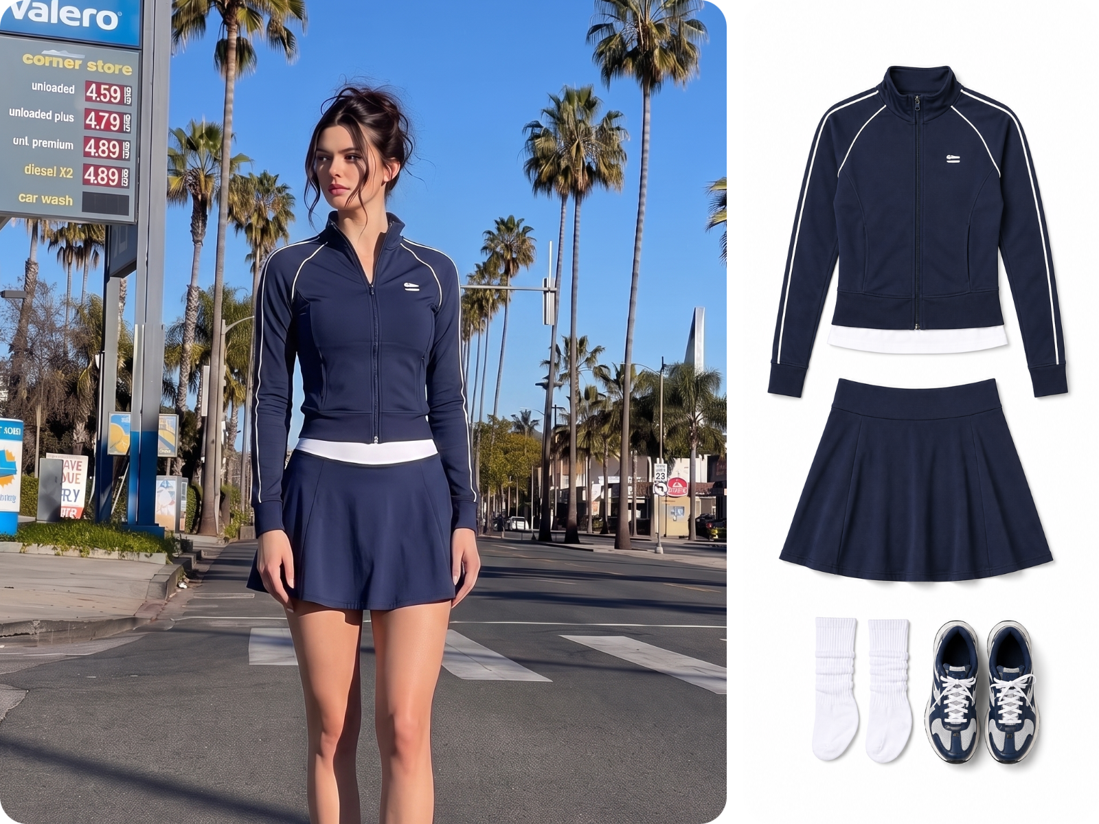 Girl virtual try on sportswear