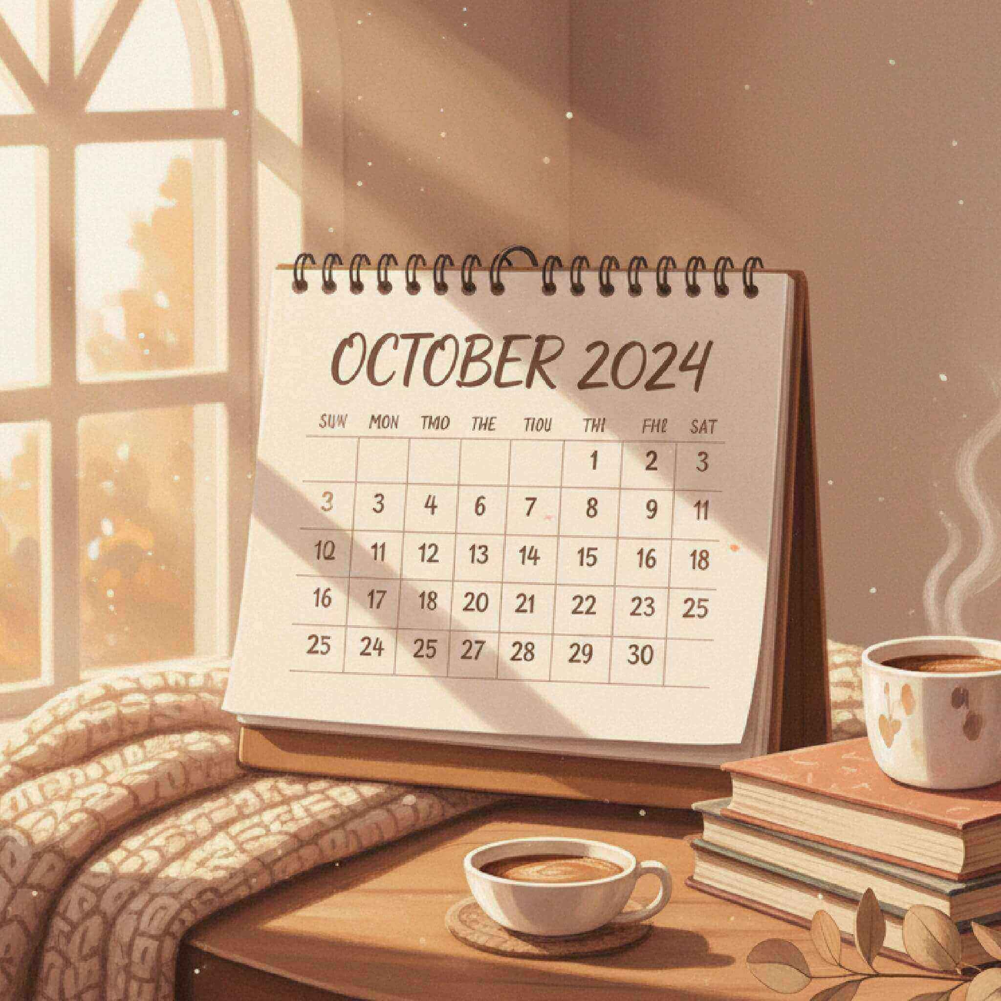 Calendrier photo de scène de vie généré avec Fotor