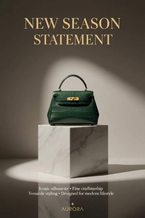 Minimalist style Brand Promotion Poster featuring new season statement
