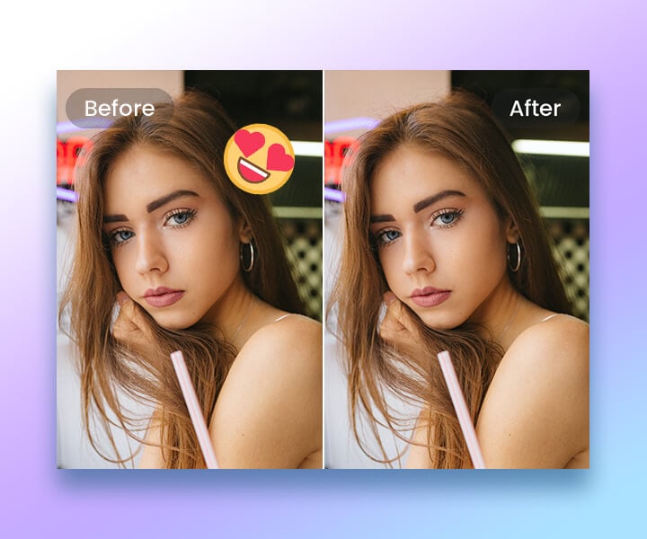 Remove face emoji from girls post