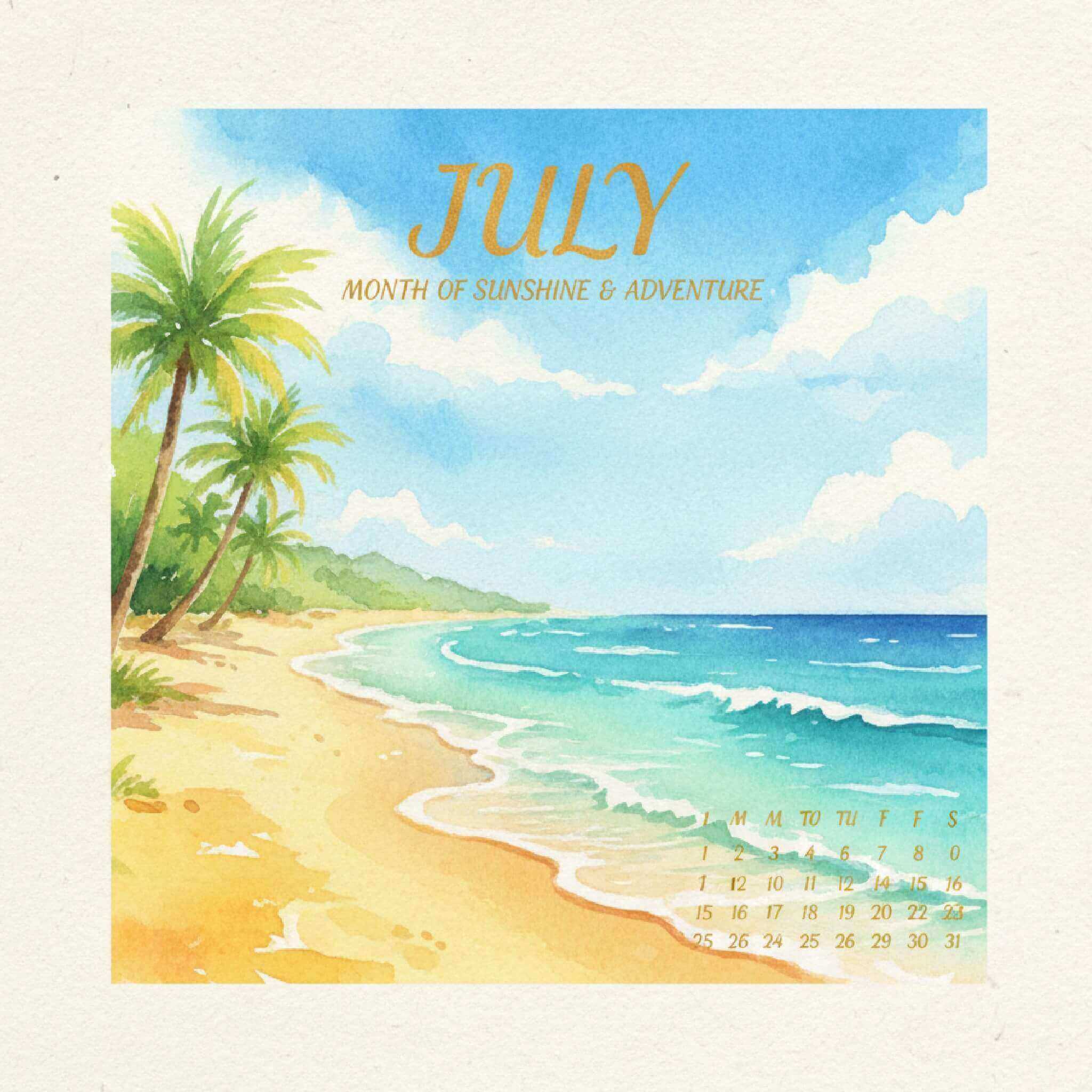 Calendrier photo d'ambiance saisonnière généré avec Fotor