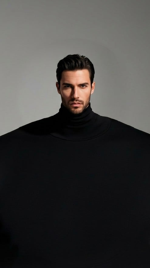 Small head funny face effect for a man