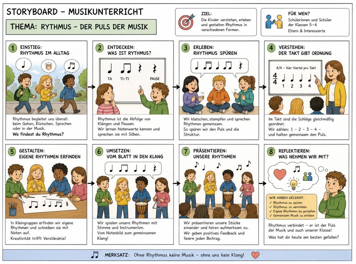 Storyboard fuer unterrichtsprojekt vorlage