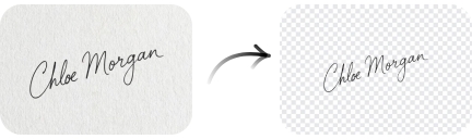 Image bannière de la fonction de suppression de fond de signature pour téléphone