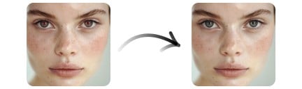 Image bannière pour téléphone montrant la fonction de correction des yeux rouges