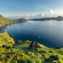 A mount view with a lake beside it thumbnail