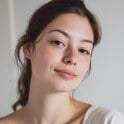A thumbnail of a woman without makeup